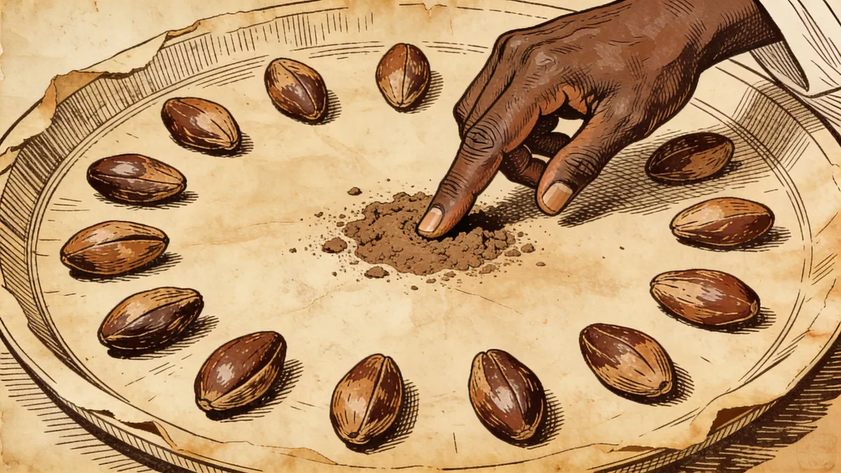 Visual depiction of Orunmila's Ikin