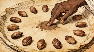 Visual depiction of Orunmila's Ikin