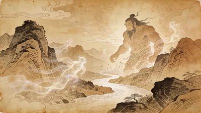 Visual depiction of Pan Gu's echo spirits