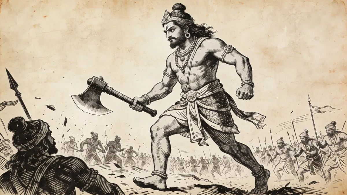 Visual depiction of Parashurama