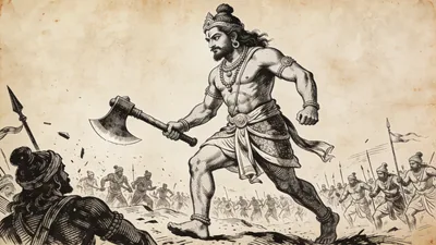 Visual depiction of Parashurama