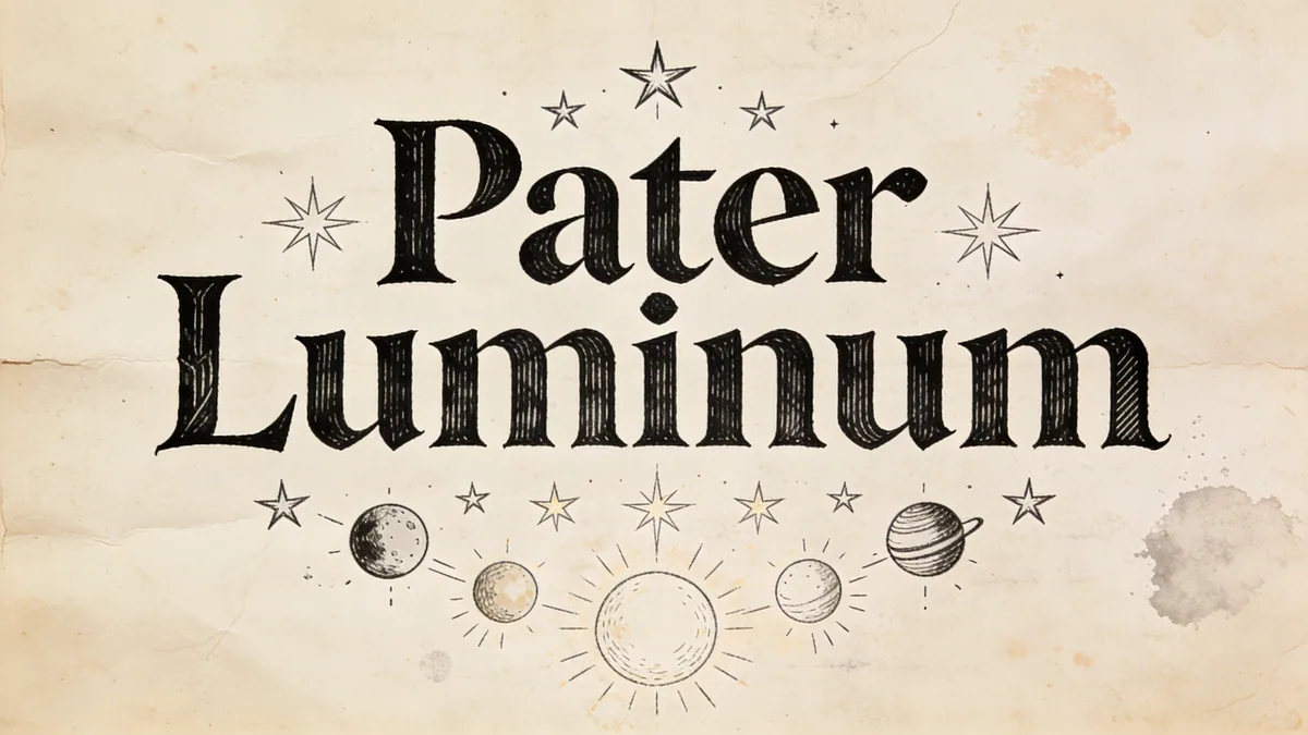 Visual depiction of Pater Luminum