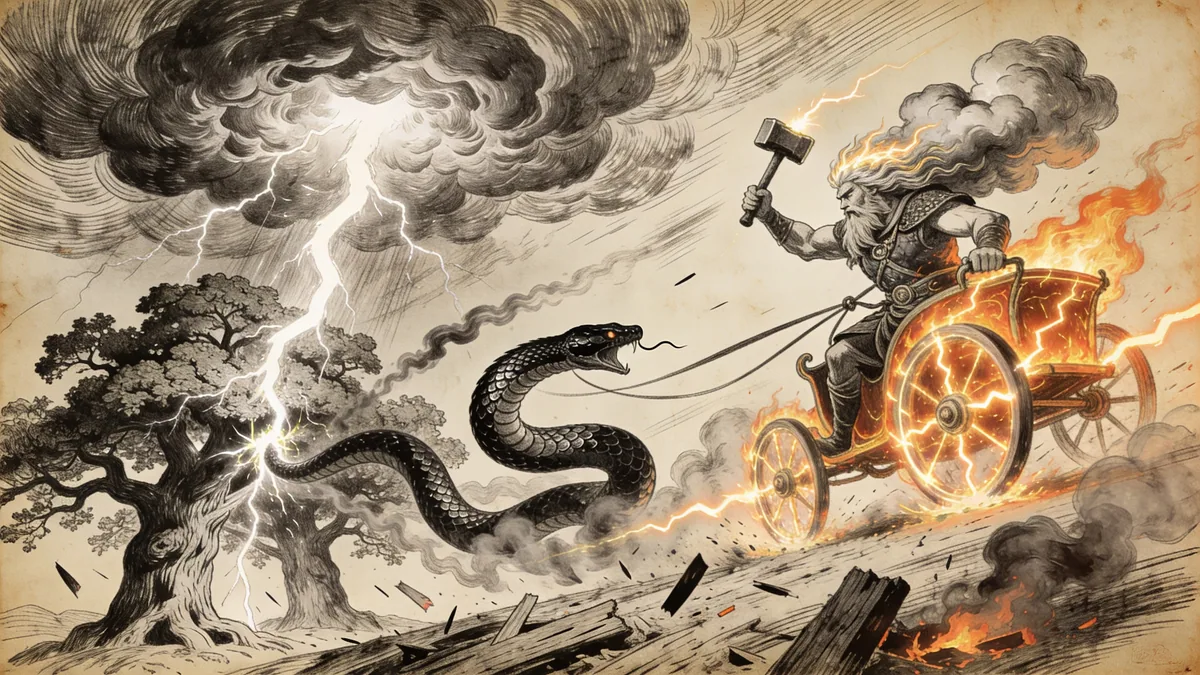 Visual depiction of Perkūnas