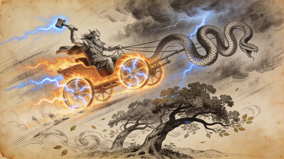Visual depiction of Perkūnas