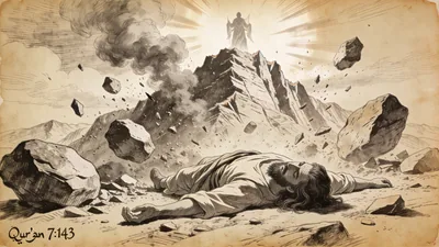 Visual depiction of Qur'an 7:143