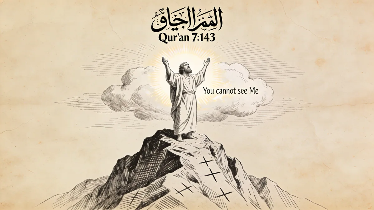 Visual depiction of Qur'an 7:143