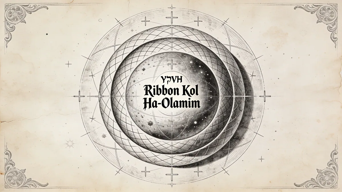 Visual depiction of Ribbon Kol Ha-Olamim