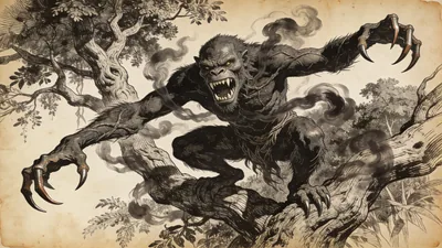 Visual depiction of Sasabonsam