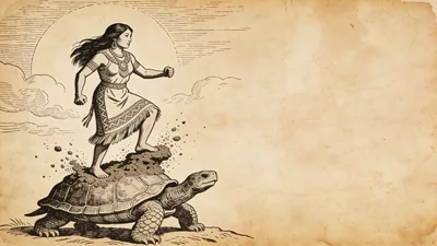 Visual depiction of Sky Woman