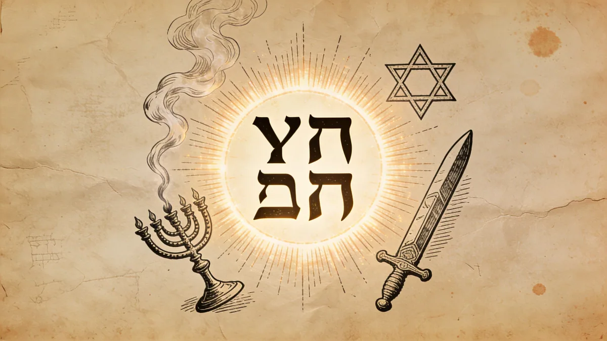 Visual depiction of The Tetragrammaton YHWH