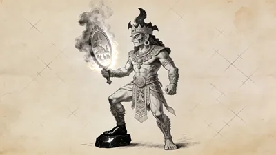 Visual depiction of Tezcatlipoca