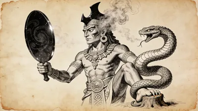 Visual depiction of Tezcatlipoca