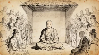 Visual depiction of Vimalakirti