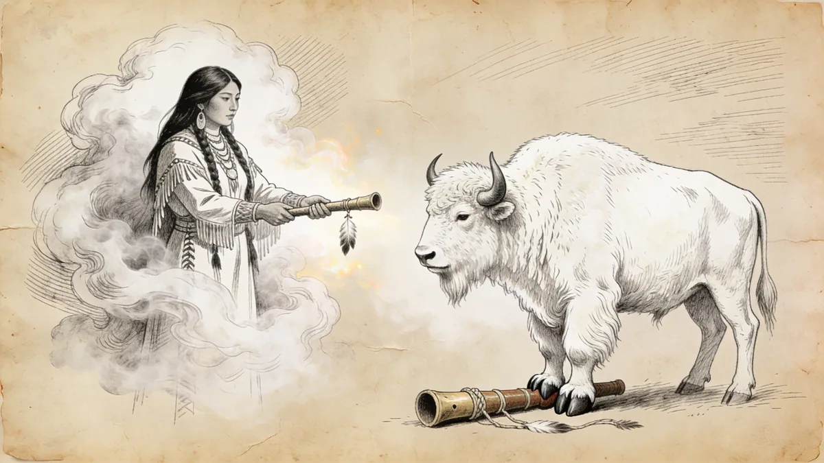 Visual depiction of White Buffalo Calf Woman