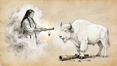 Visual depiction of White Buffalo Calf Woman