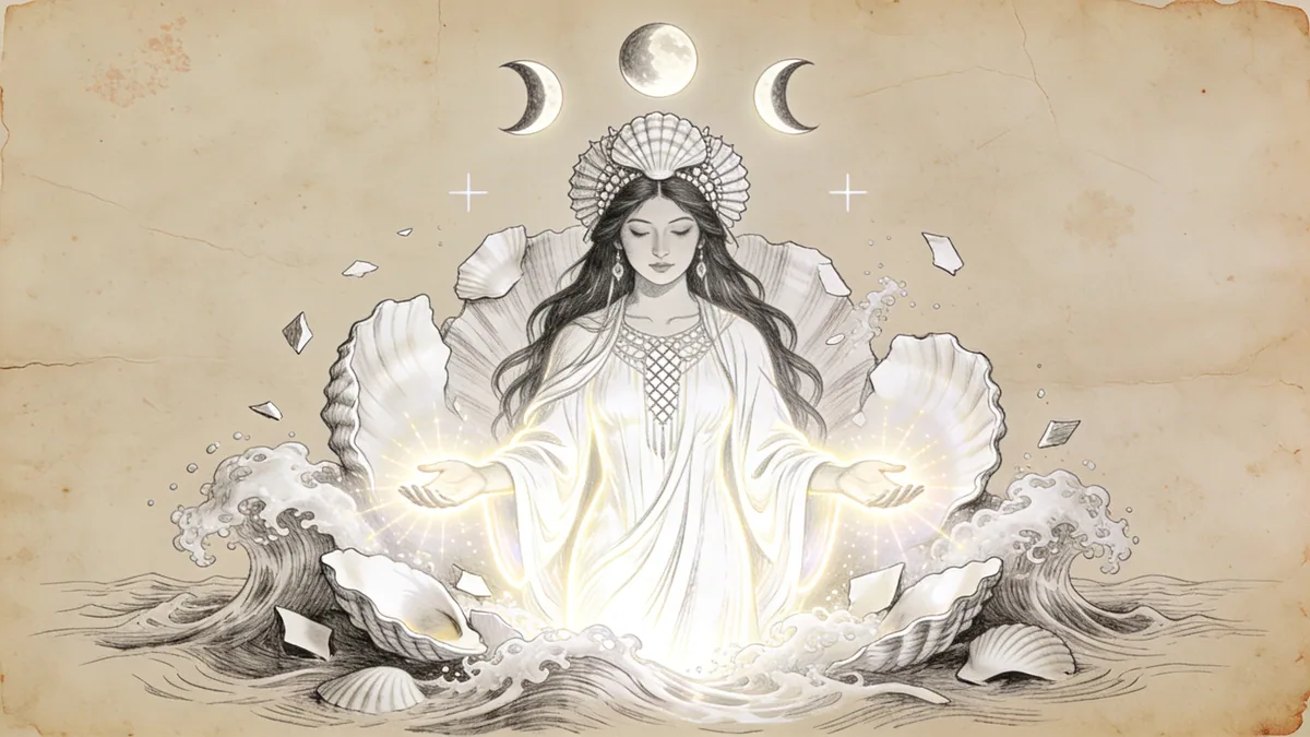 Visual depiction of White Shell Woman