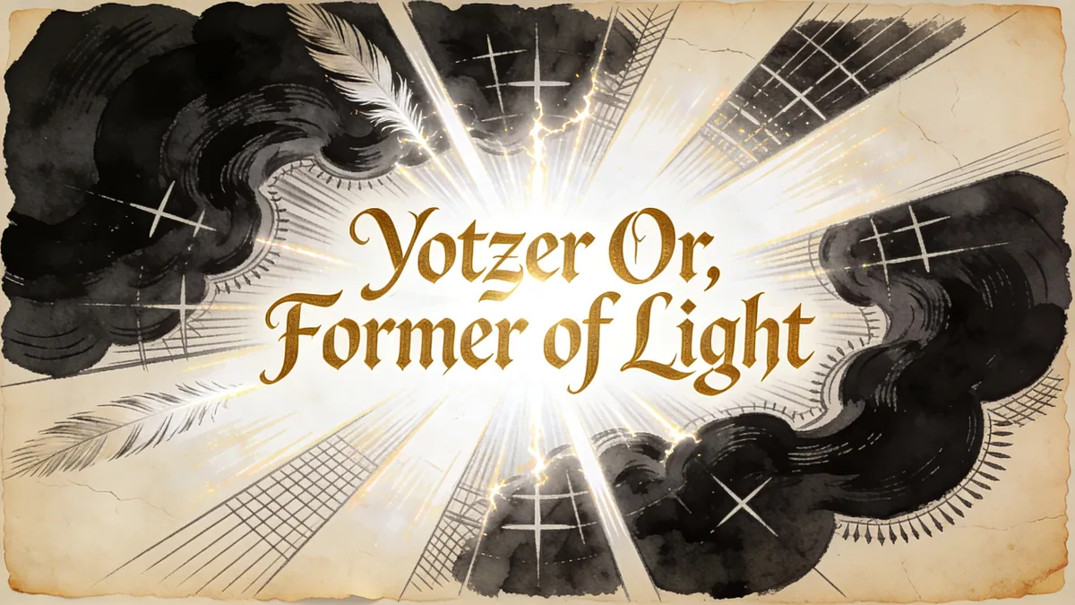 Visual depiction of Yotzer Or