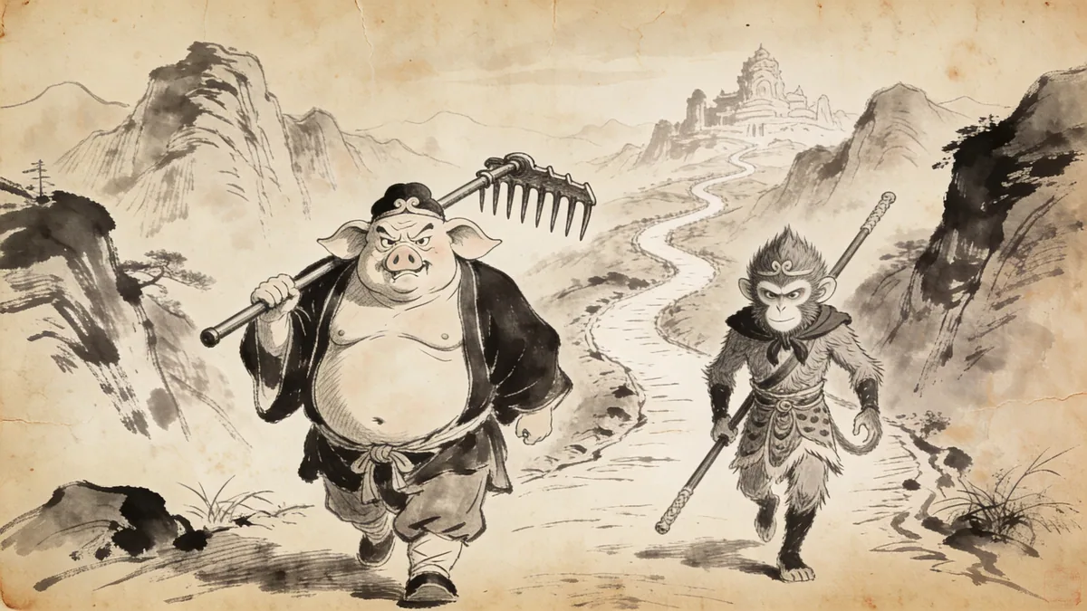 Visual depiction of Zhu Bajie