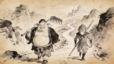 Visual depiction of Zhu Bajie